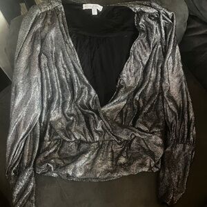 Chic Metallic Blouse